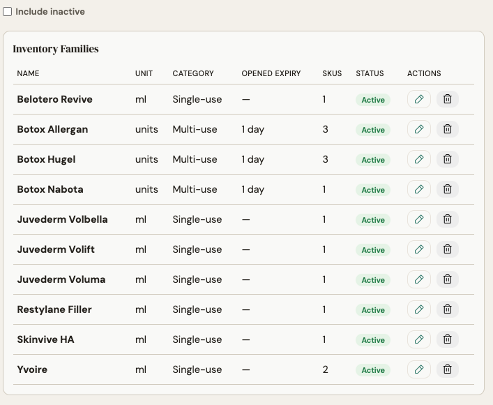 Inventory Interface - Overview